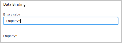 Data Binding in LWC