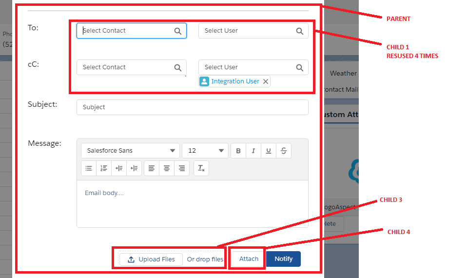 Editable List with files and notify option in Salesforce Lightning (Aura)