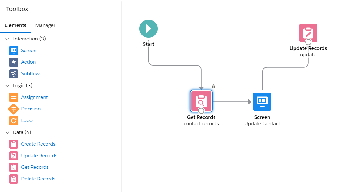 Main lightning flow builder flow
