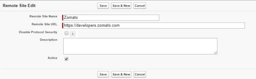 How to integrate Salesforce with Zomato lwc