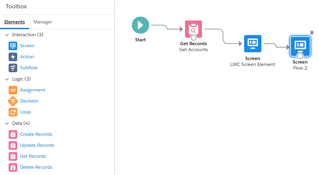 Main lightning flow builder flow