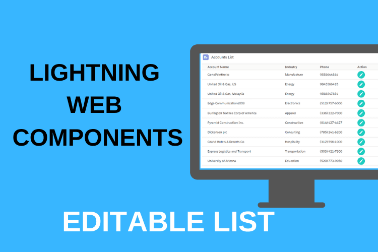 Salesforce Lightning Web components | Editable List